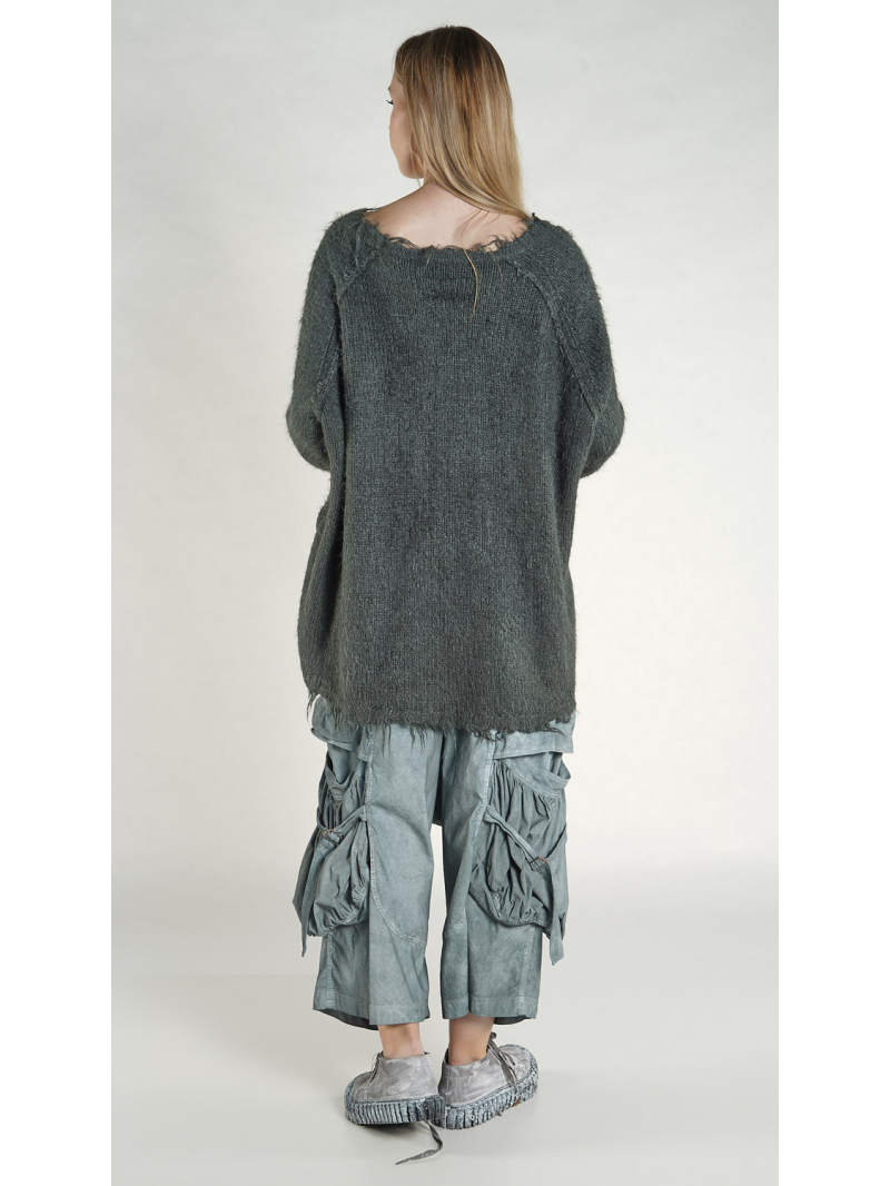 Rundholz DIP - Tussah Seiden Strick Pullover mit Raglanärmeln - 1262650706