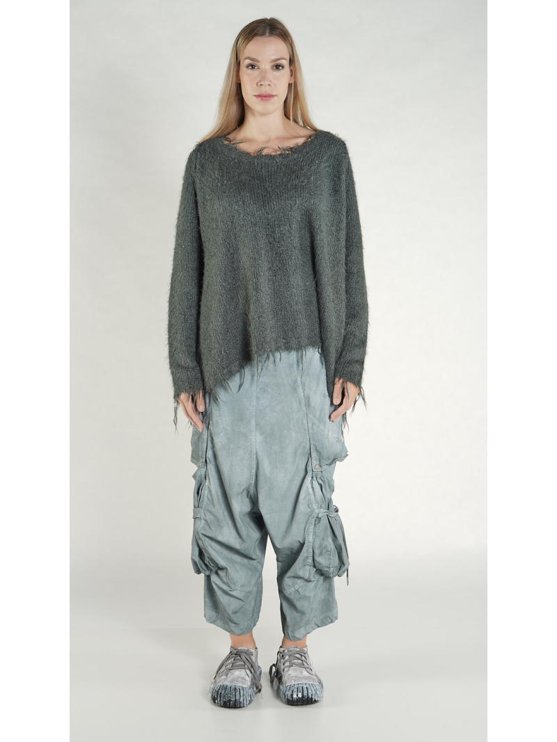 Rundholz DIP - Tussah Seiden Strick Pullover mit Raglanärmeln - 1262650706