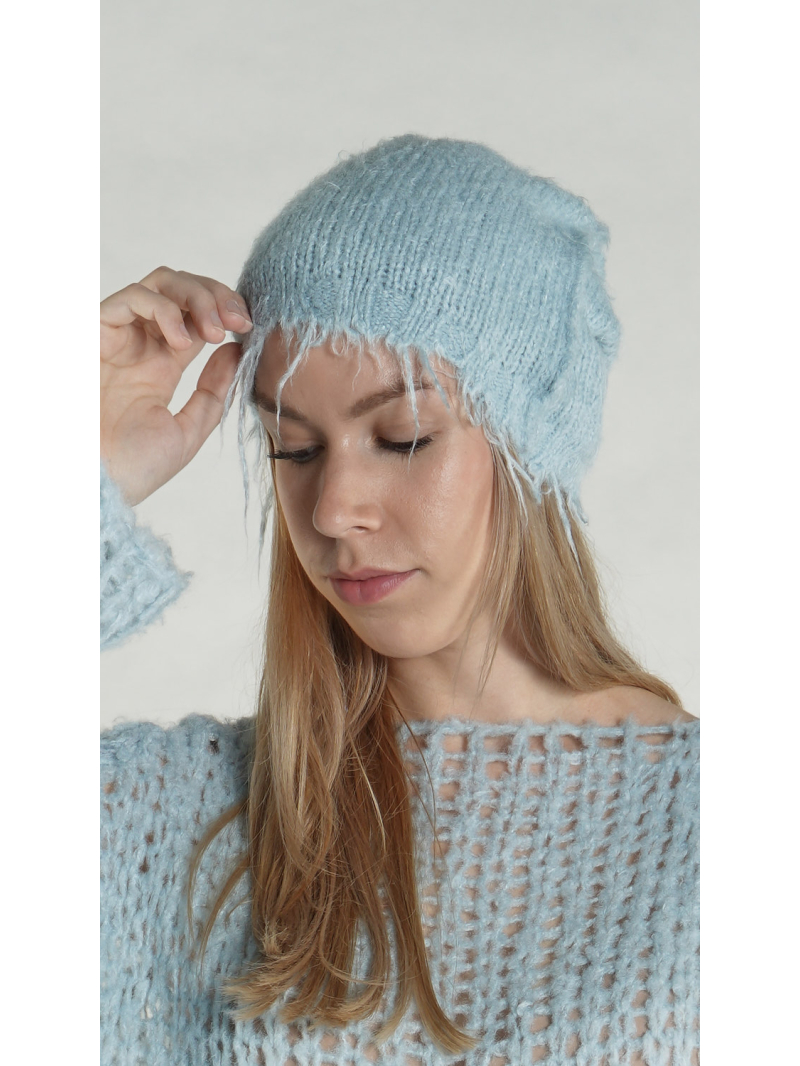 Rundholz DIP - Tussah Seiden Strick Mütze - 1262654612