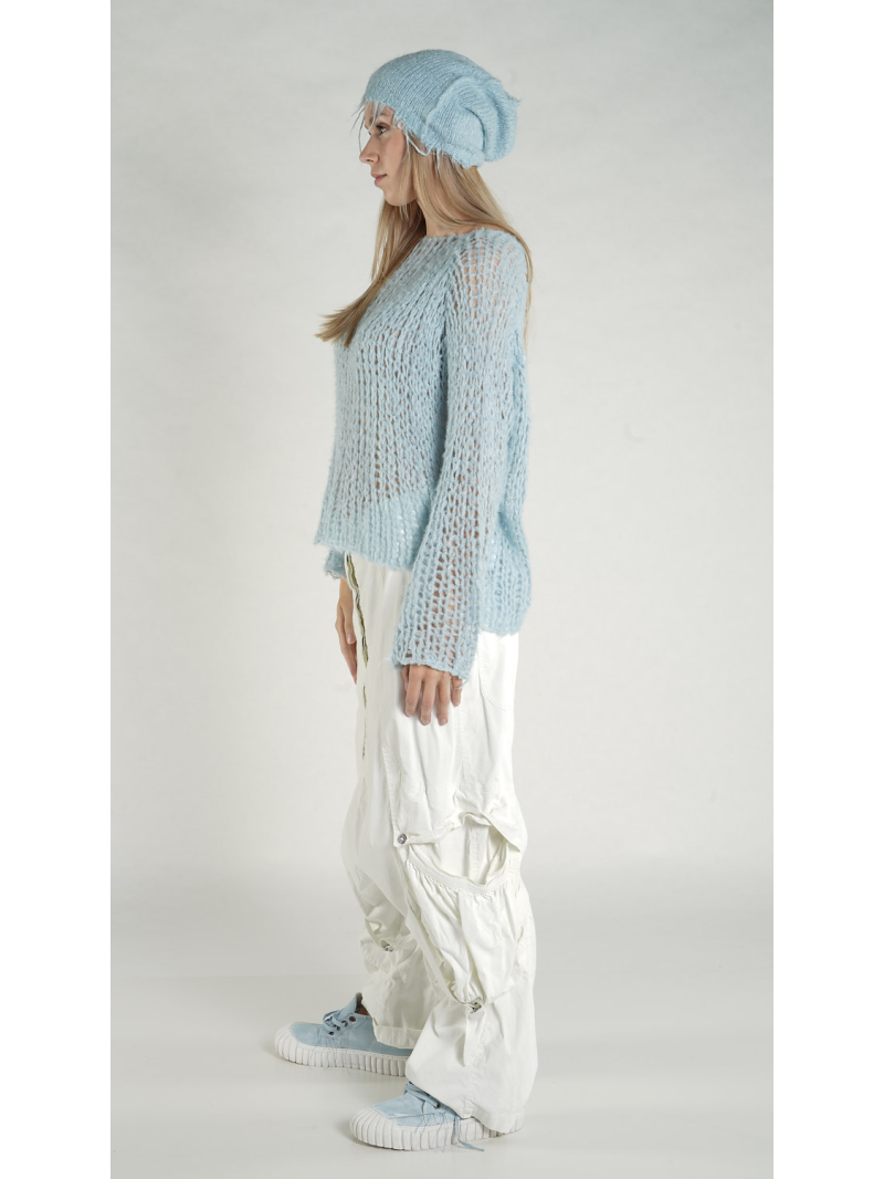 Rundholz DIP - Tussah Seiden Strick Mütze - 1262654612