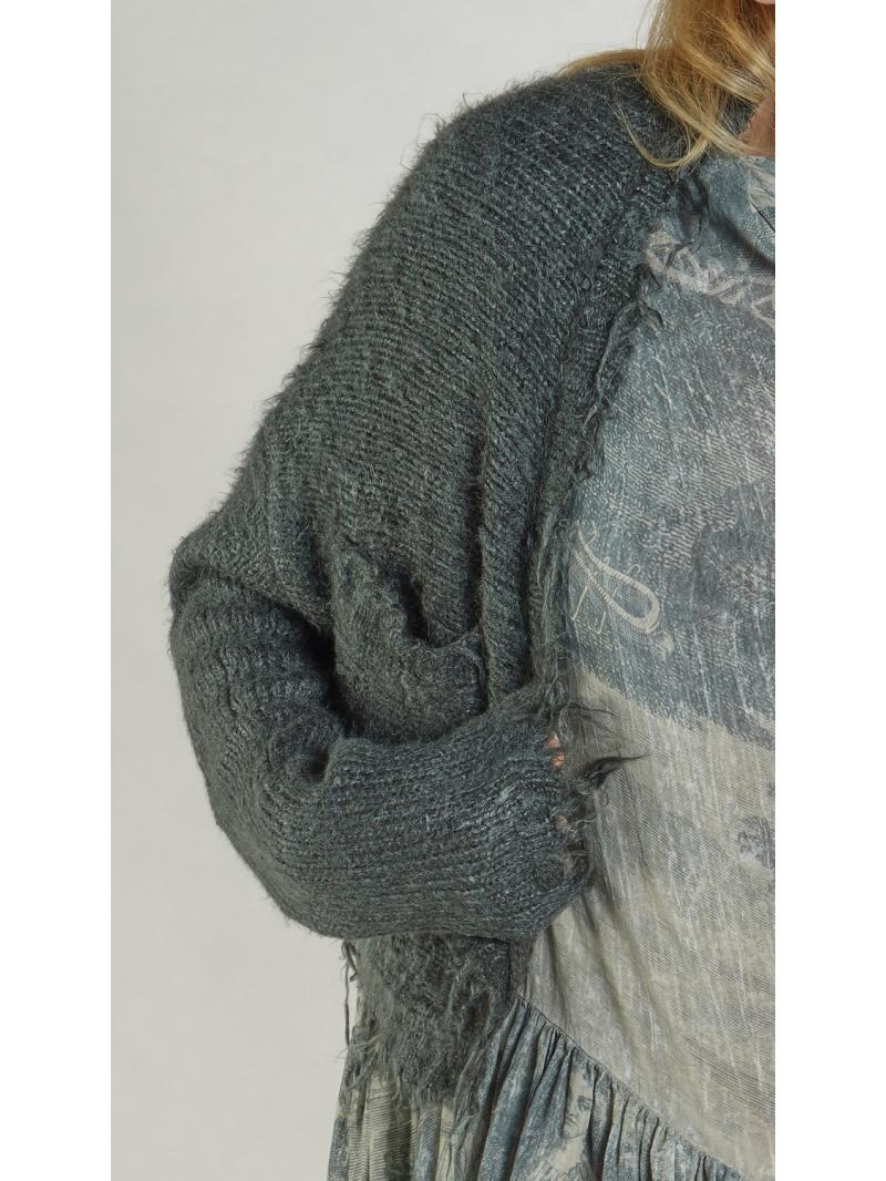 Rundholz DIP - Kurze Tussah Seiden Strickjacke - 1262657107