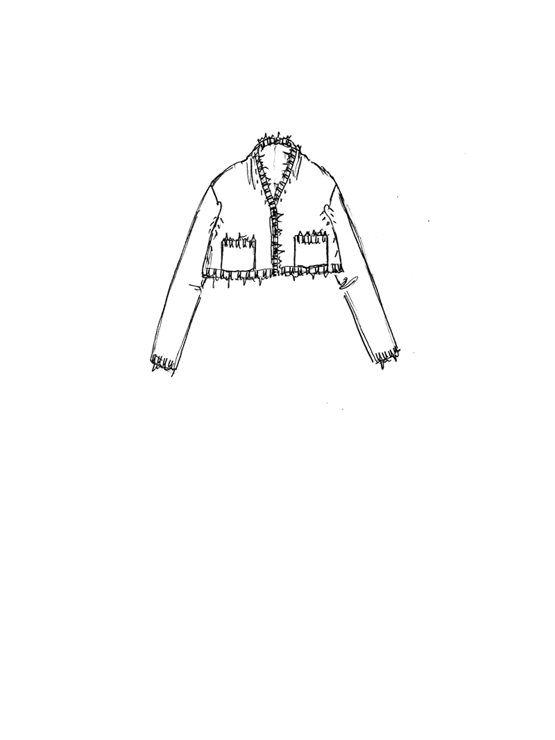 Rundholz DIP - Kurze Tussah Seiden Strickjacke - 1262657107