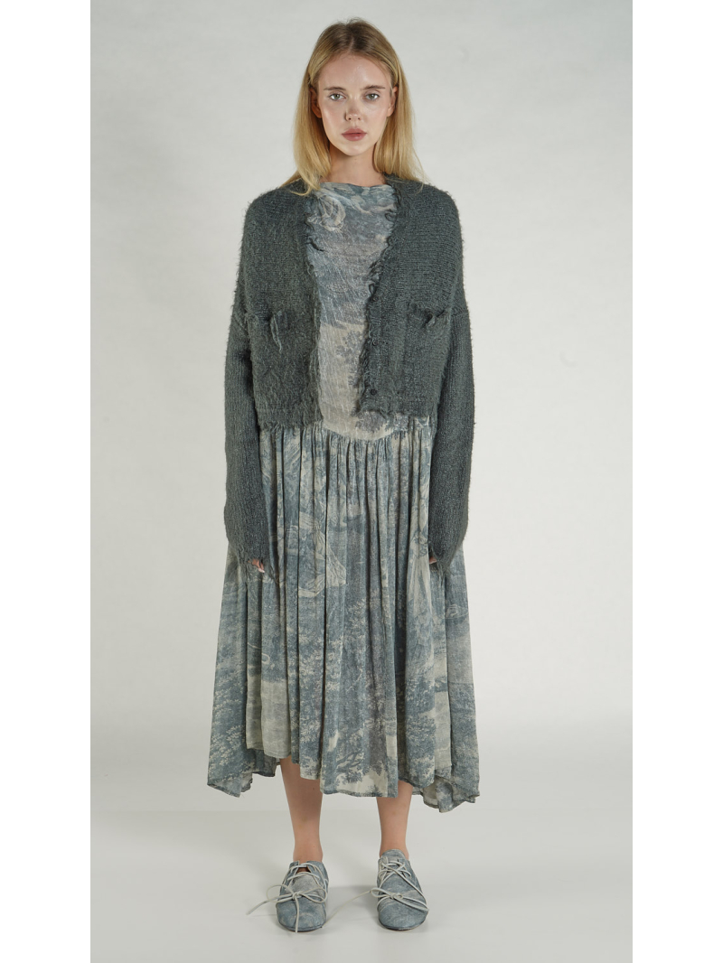 Rundholz DIP - Kurze Tussah Seiden Strickjacke - 1262657107