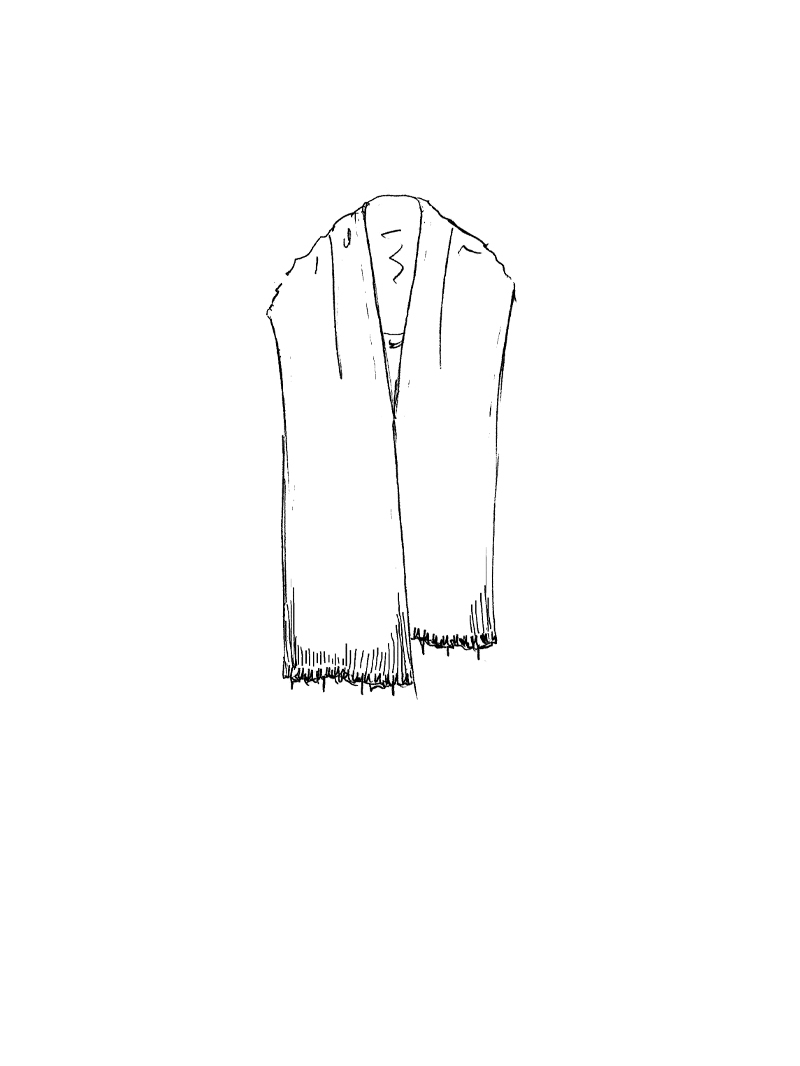 Rundholz DIP - Oversize Tussah Seiden Strickschal - 1262657711