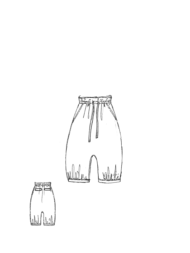 Rundholz DIP - Ballonförmige Leinen Hose - 1262670109