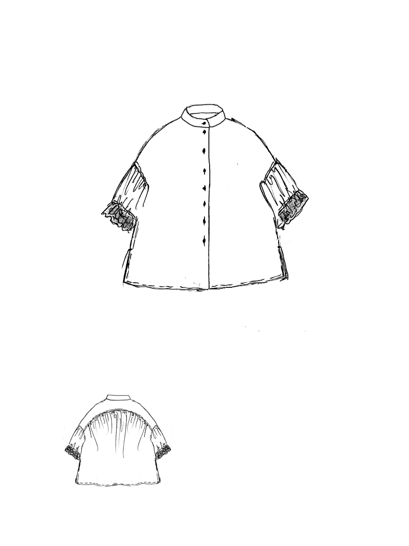 Rundholz DIP - Gerade geschnittene Leinenbluse mit Knöpfen - 1262670402