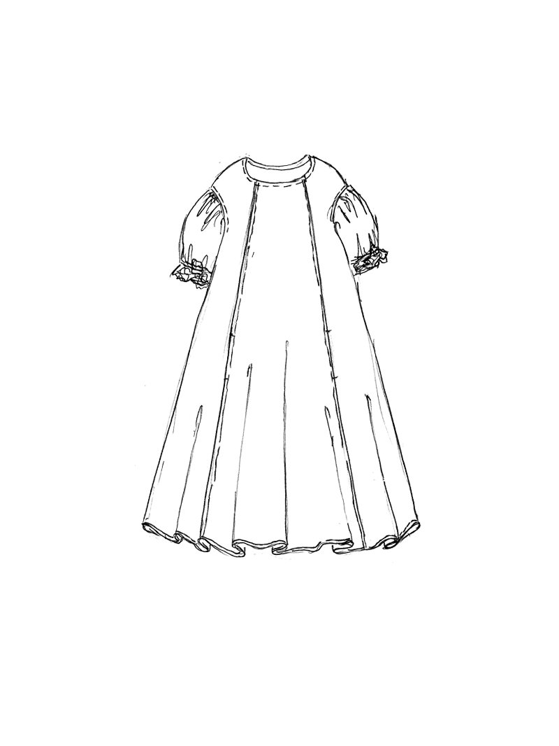 Rundholz DIP - A-Linien Kleid aus Leinenstoff - 1262670905