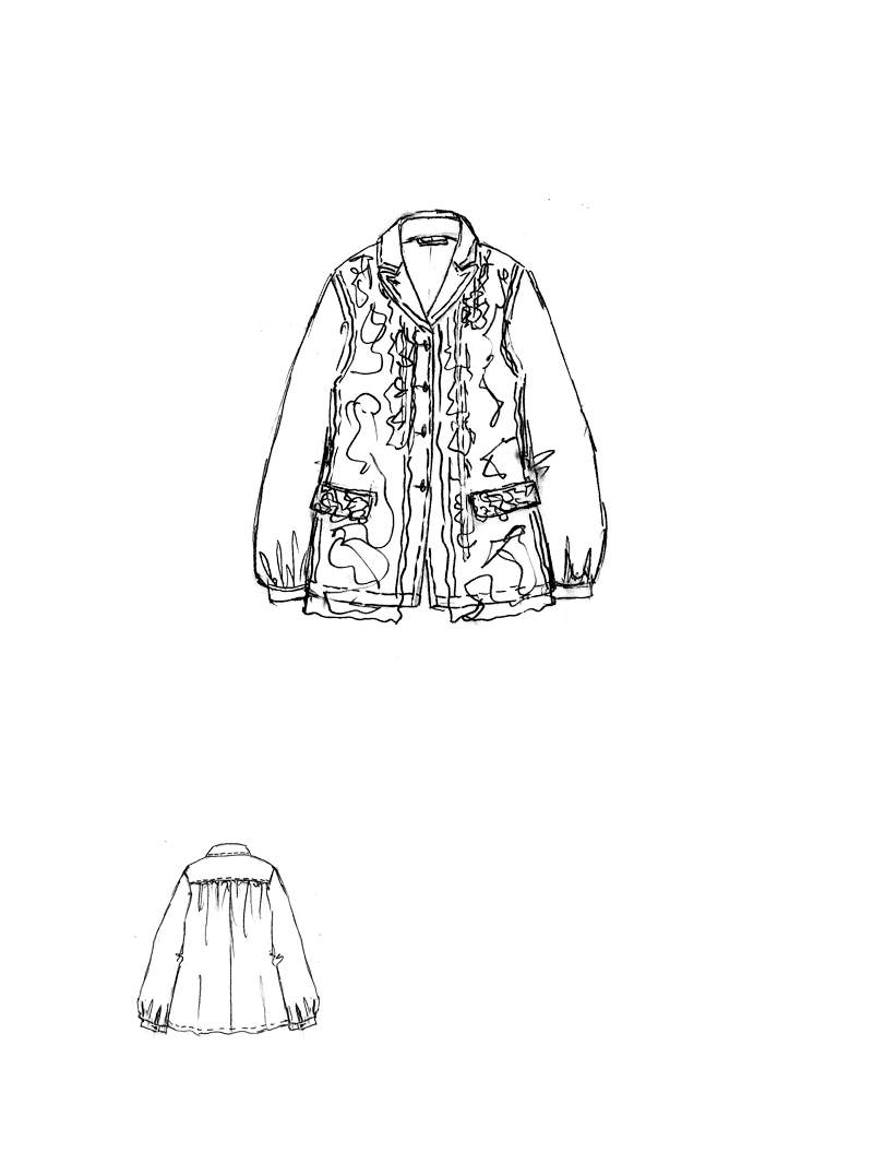 Rundholz DIP - Ausgestellte Leinen Jacke - 1262671106
