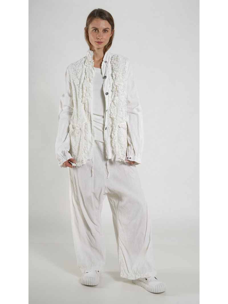 Rundholz DIP - Ausgestellte Leinen Jacke - 1262671106