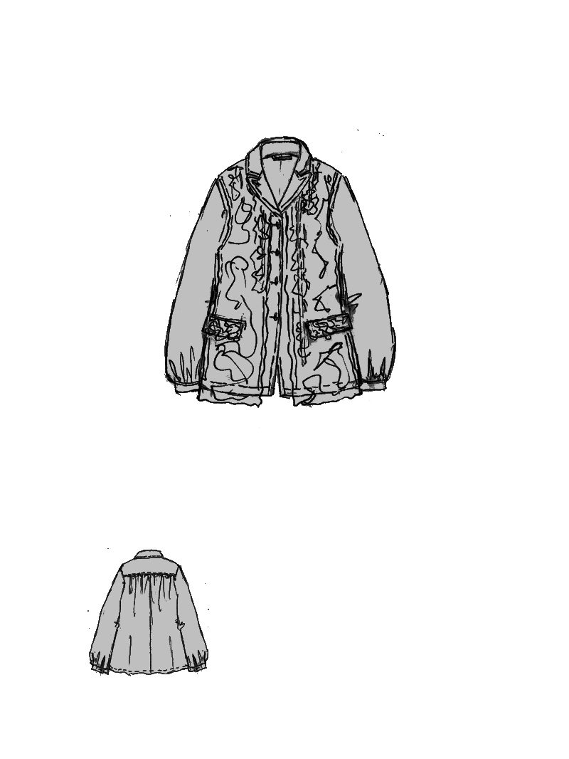 Rundholz DIP - Ausgestellte Leinen Jacke - 1262671126