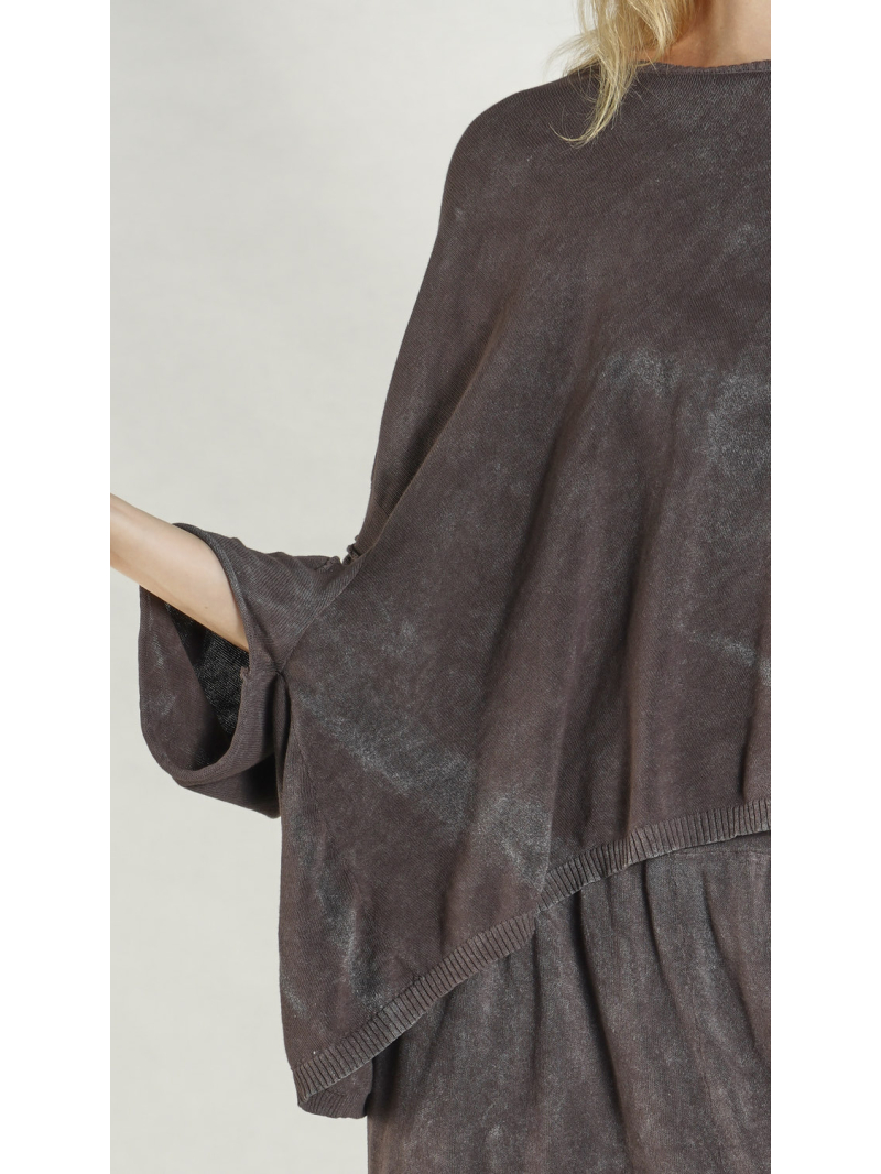 Rundholz DIP - Gerader Baumwollpullover in Weite - 1262690701