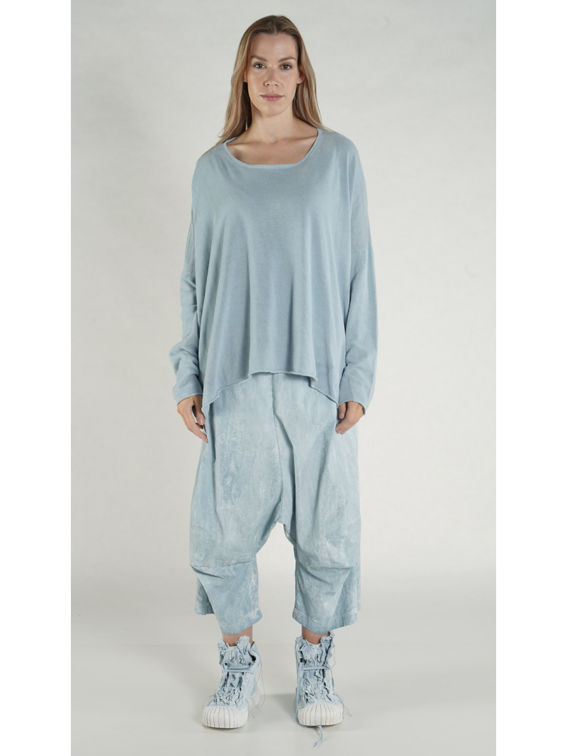 Rundholz DIP - Gerader weiter Baumwoll crepe Strick Pullover - 1262690704