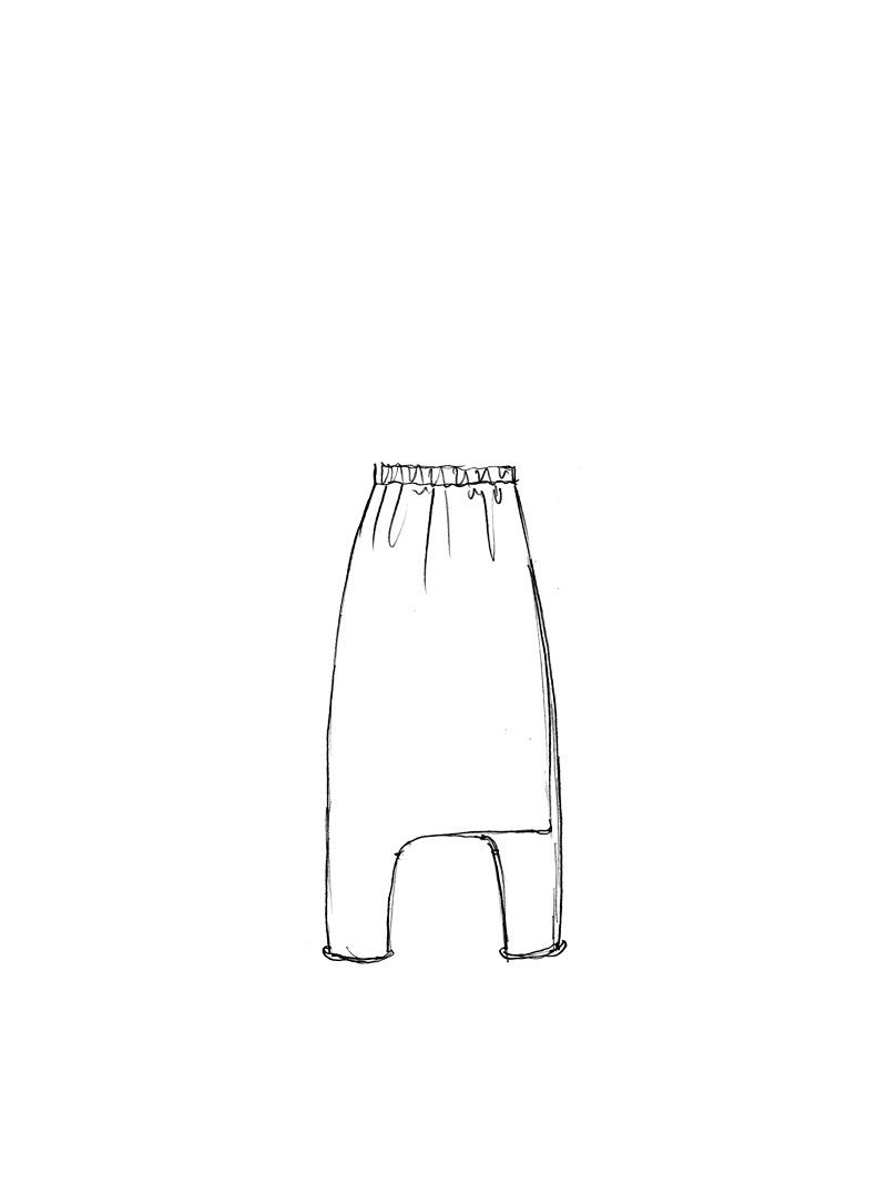 Rundholz DIP - Baumwoll crepe Strickhose - 1262697606