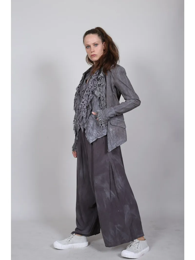 Rundholz DIP - Weite Baumwoll crepe Strickhose - 1262697607