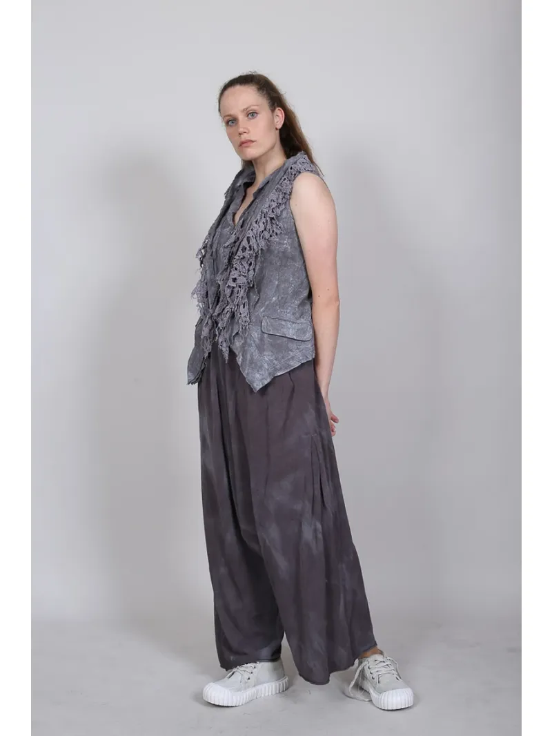 Rundholz DIP - Weite Baumwoll crepe Strickhose - 1262697607