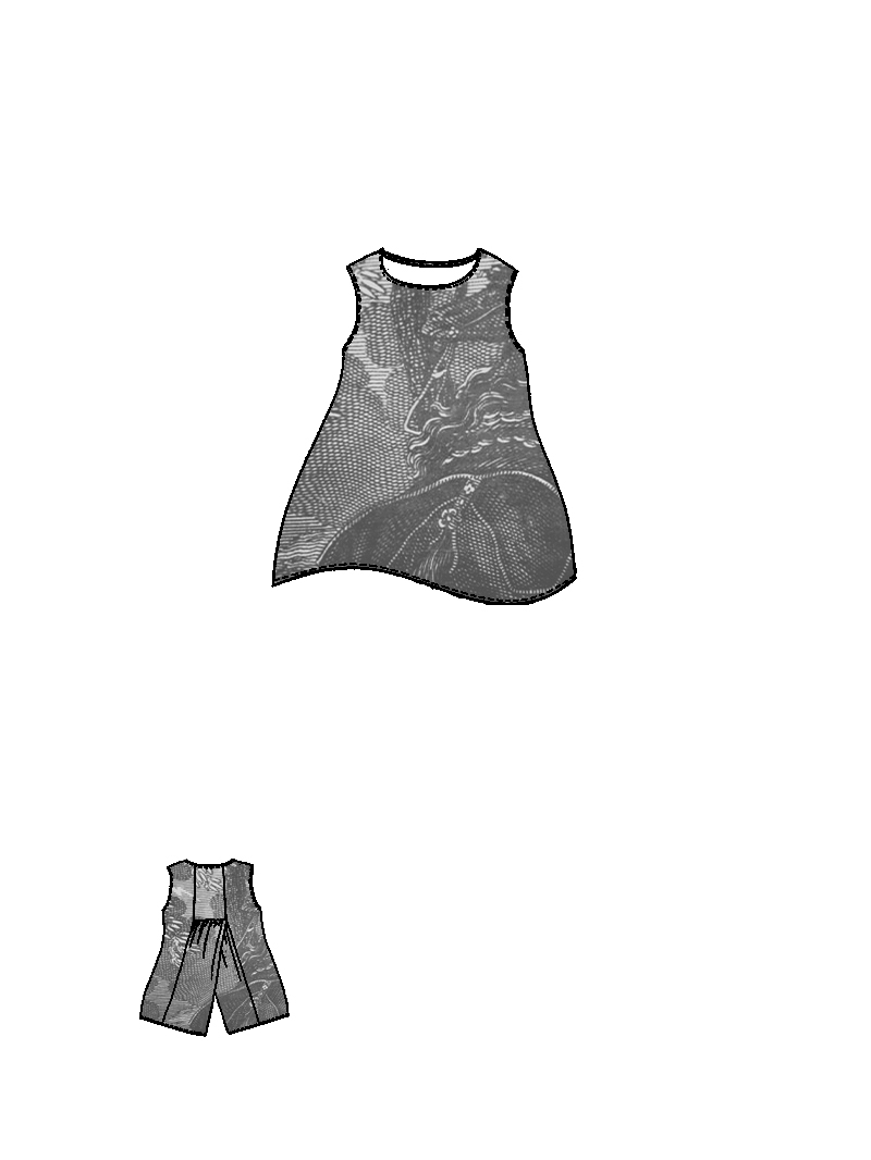 Rundholz DIP - A-förmiges Viskose Top - 1262770803