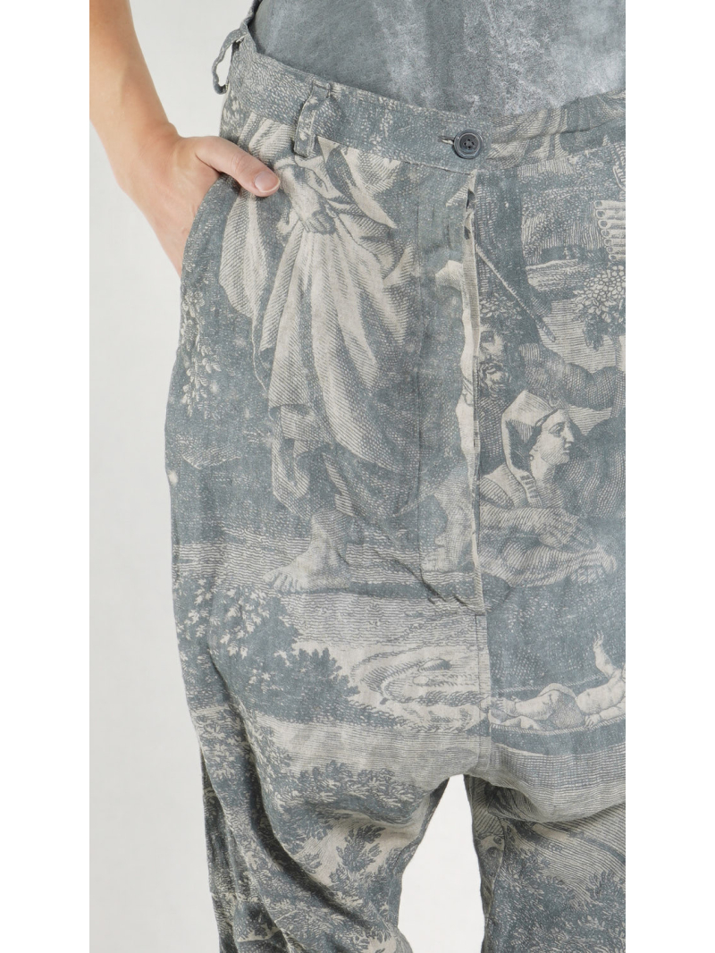 Rundholz DIP - Tulpenförmige Leinenhose mit Bundfalten - 1262780101