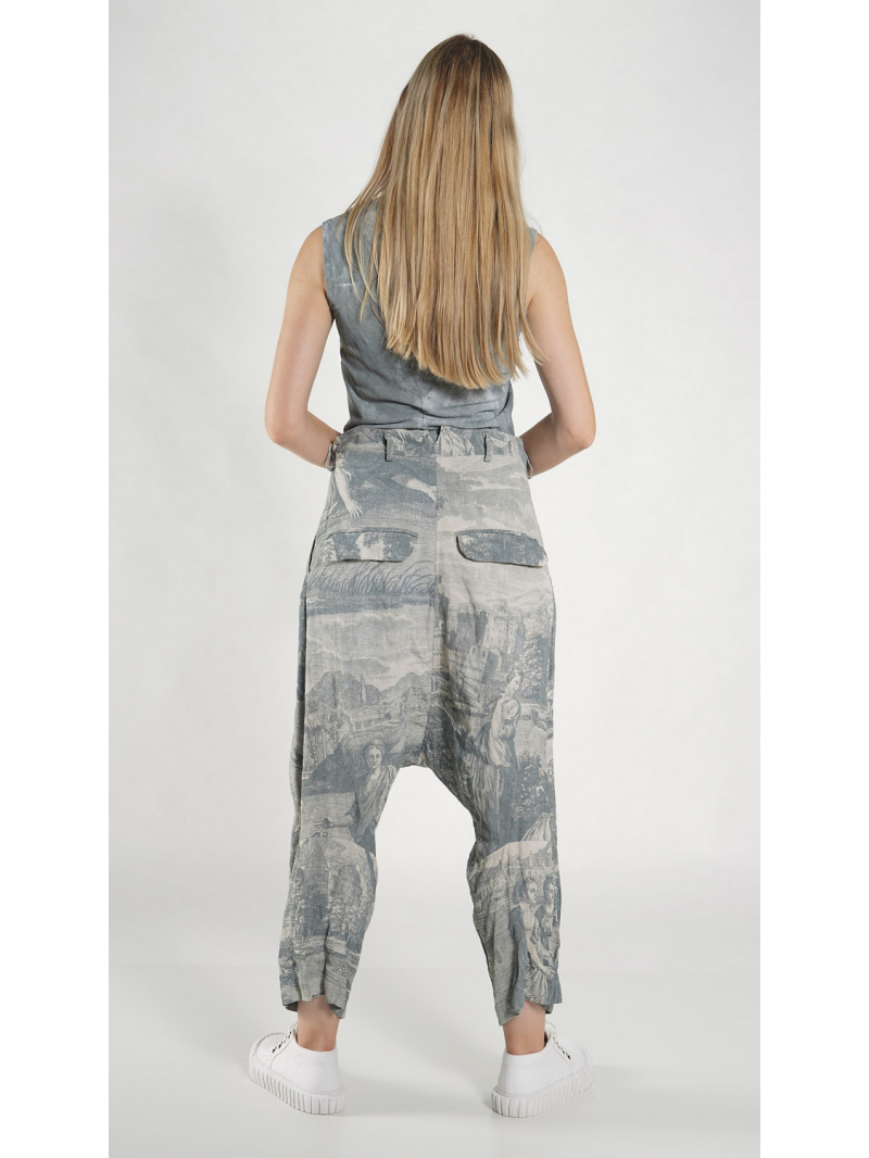 Rundholz DIP - Tulpenförmige Leinenhose mit Bundfalten - 1262780101