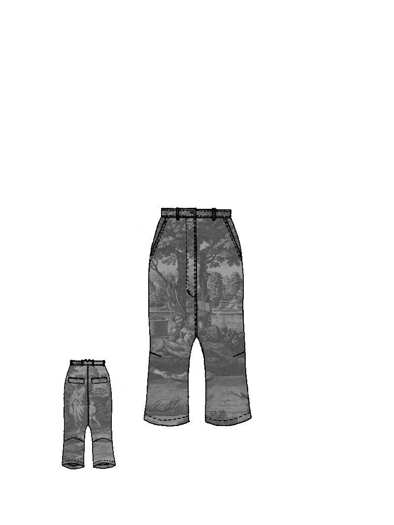 Rundholz DIP - Tulpenförmige Leinenhose mit Bundfalten - 1262780101