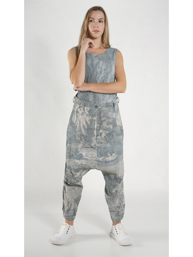 Rundholz DIP - Tulpenförmige Leinenhose mit Bundfalten - 1262780101