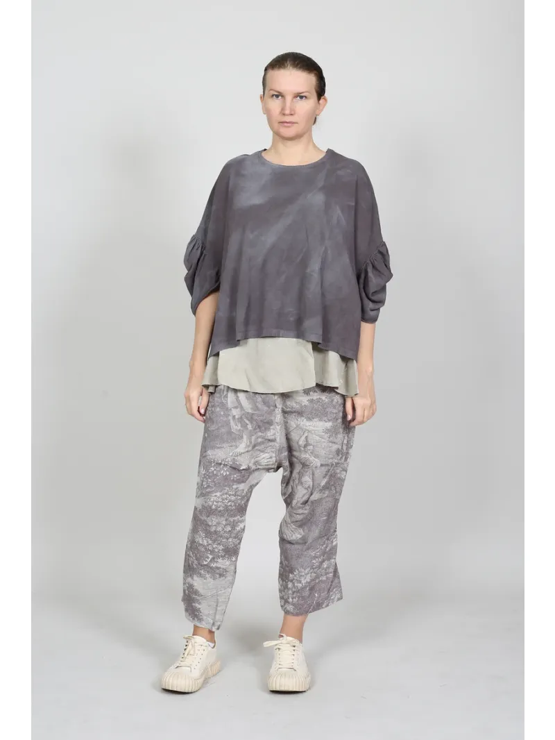 Rundholz DIP - Tulpenförmige Leinenhose mit Bundfalten - 1262780101