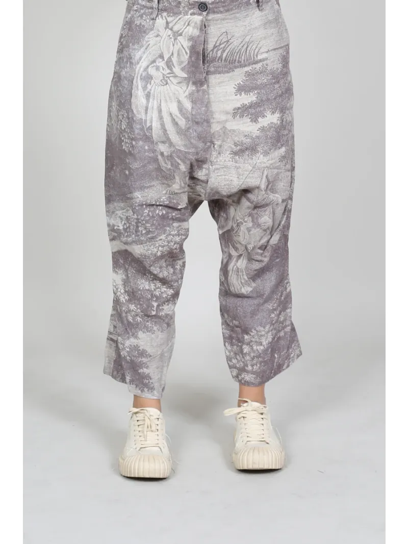 Rundholz DIP - Tulpenförmige Leinenhose mit Bundfalten - 1262780101