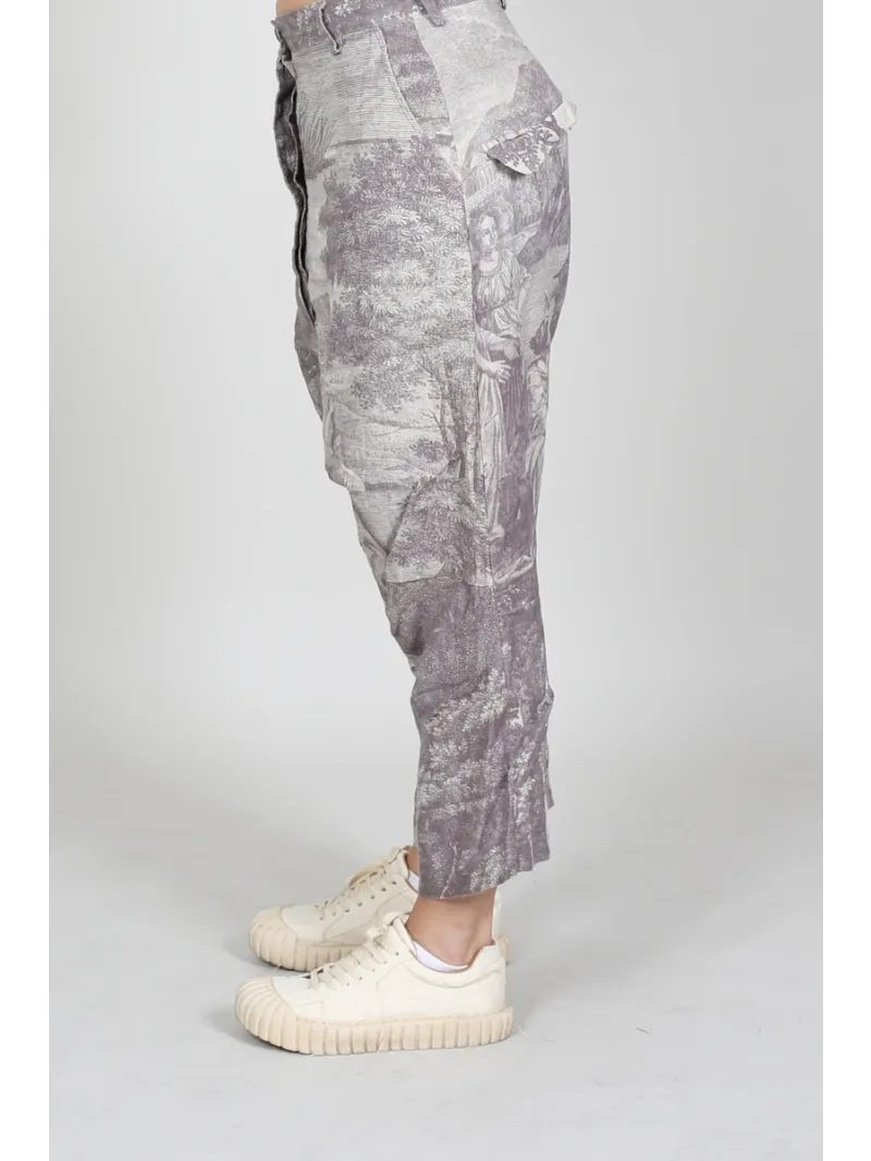 Rundholz DIP - Tulpenförmige Leinenhose mit Bundfalten - 1262780101