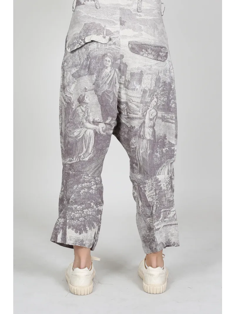 Rundholz DIP - Tulpenförmige Leinenhose mit Bundfalten - 1262780101