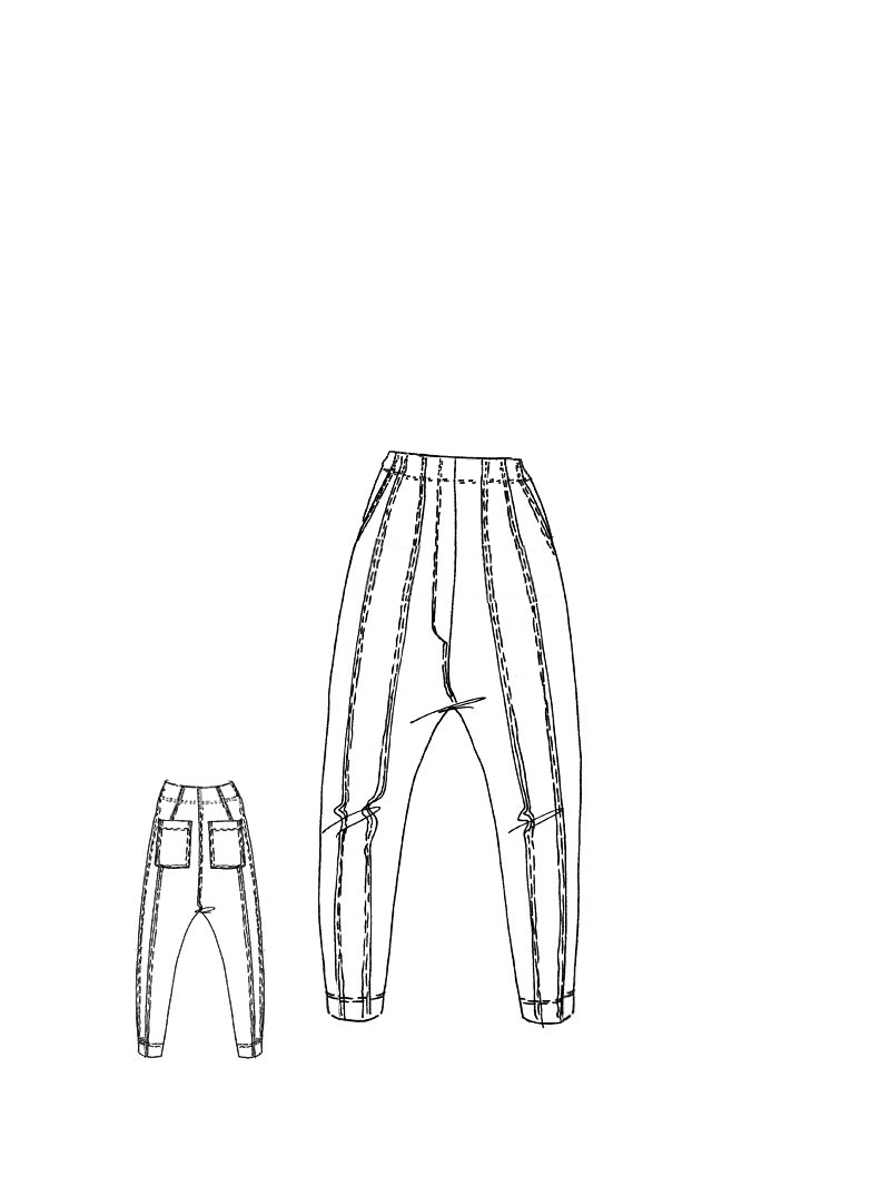 Rundholz Black Label - Tulpenförmige Viskose Stretch Hose - 1263220108