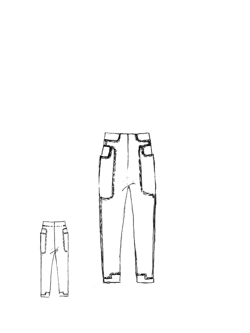 Rundholz Black Label - Gerade schmale Viskose Stretch Hose - 1263220109