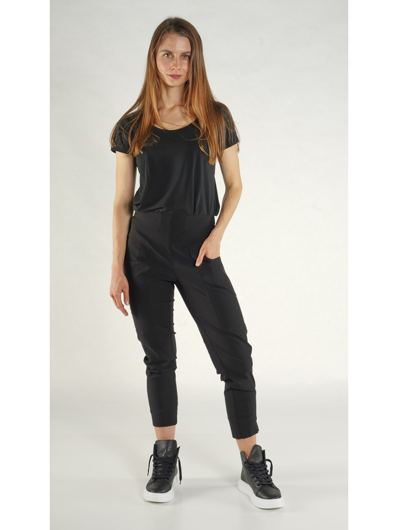 Rundholz Black Label - Gerade schmale Viskose Stretch Hose - 1263220109