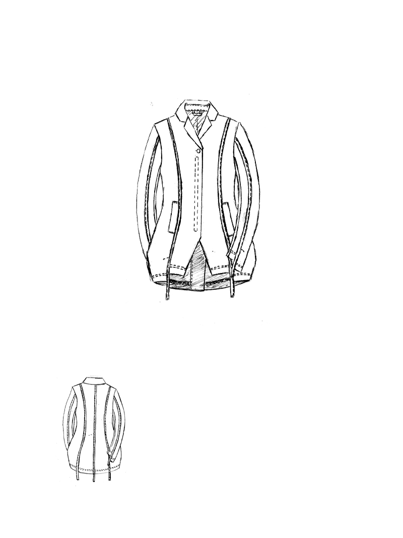 Rundholz Black Label - Weite Viskose Stretch Jacke - 1263221104