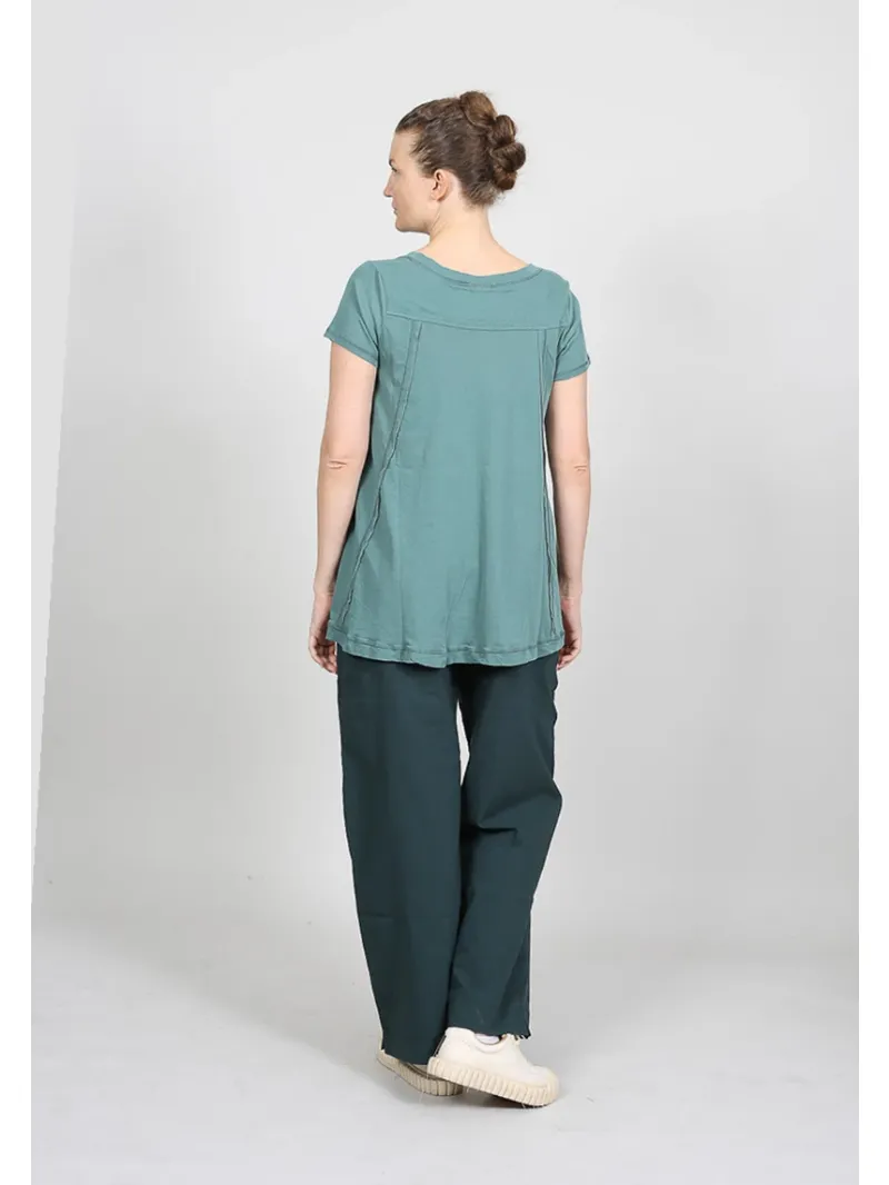 Rundholz Black Label - T-shirt évasé avec coutures divisées - 1263230508