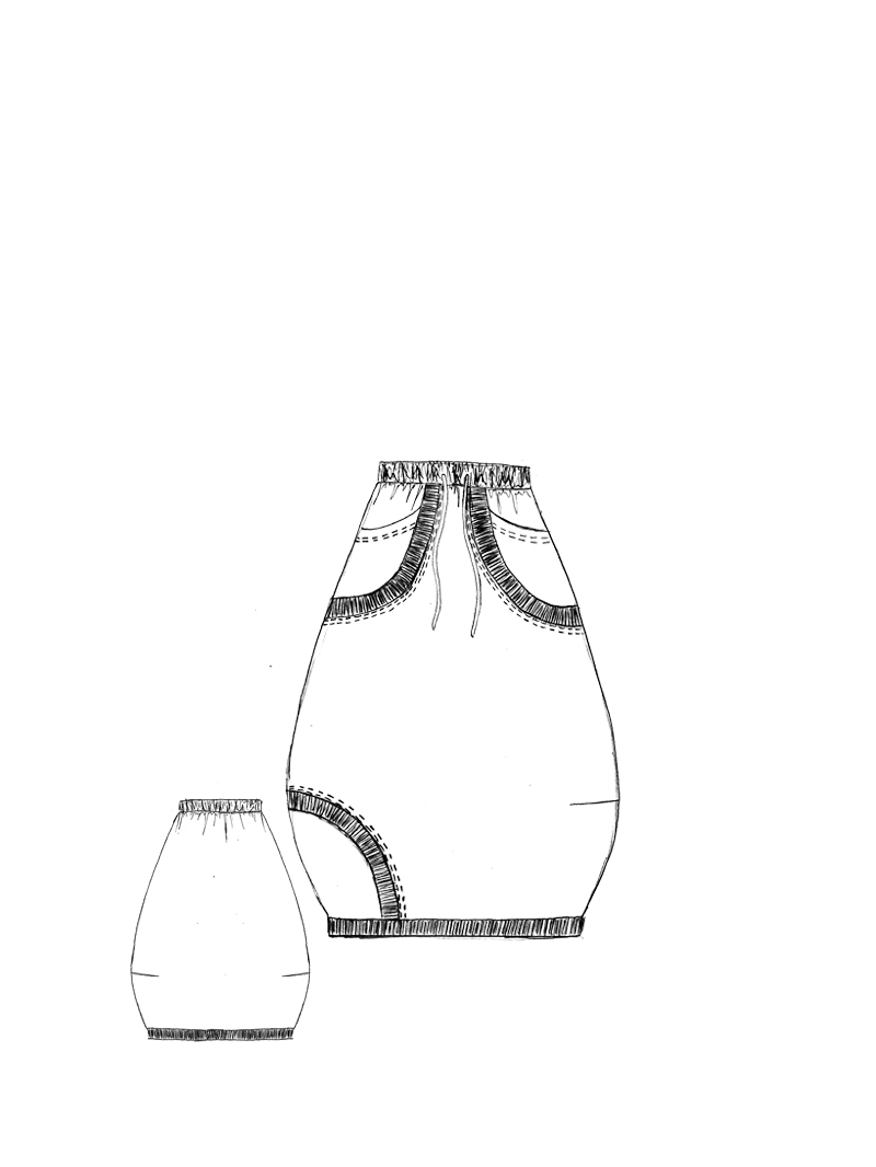 Rundholz Black Label - Ballonrock mit Rippenbund und Asymmetrie - 1263250303