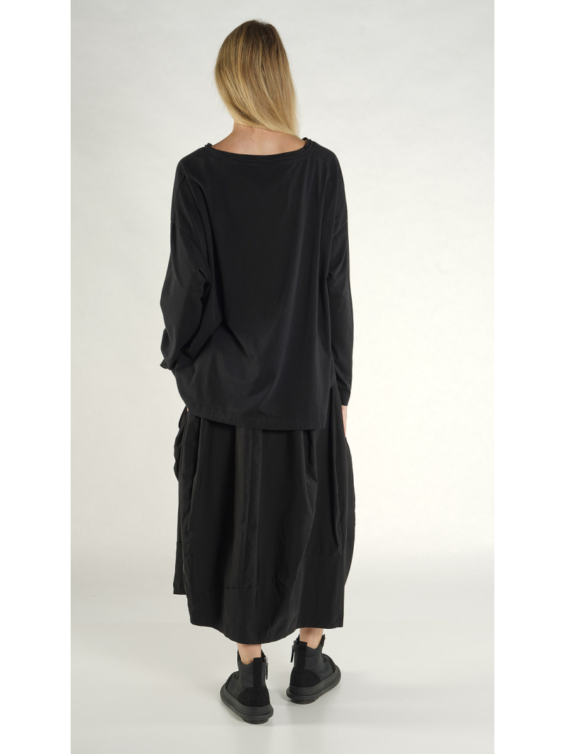 Rundholz Black Label - Gerades weites Baumwoll Jersey Shirt - 1263260506