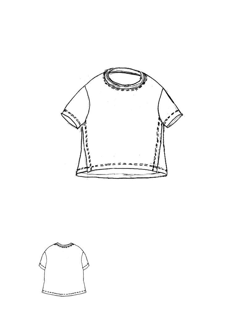 Rundholz Black Label - Weites Baumwoll Jersey T-shirt - 1263260509