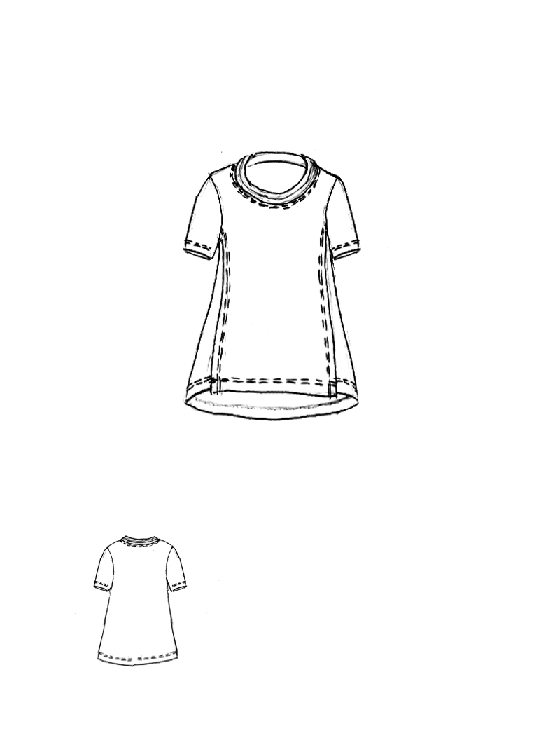 Rundholz Black Label - A-Linien T-Shirt mit Teilungsnähten - 1263260511