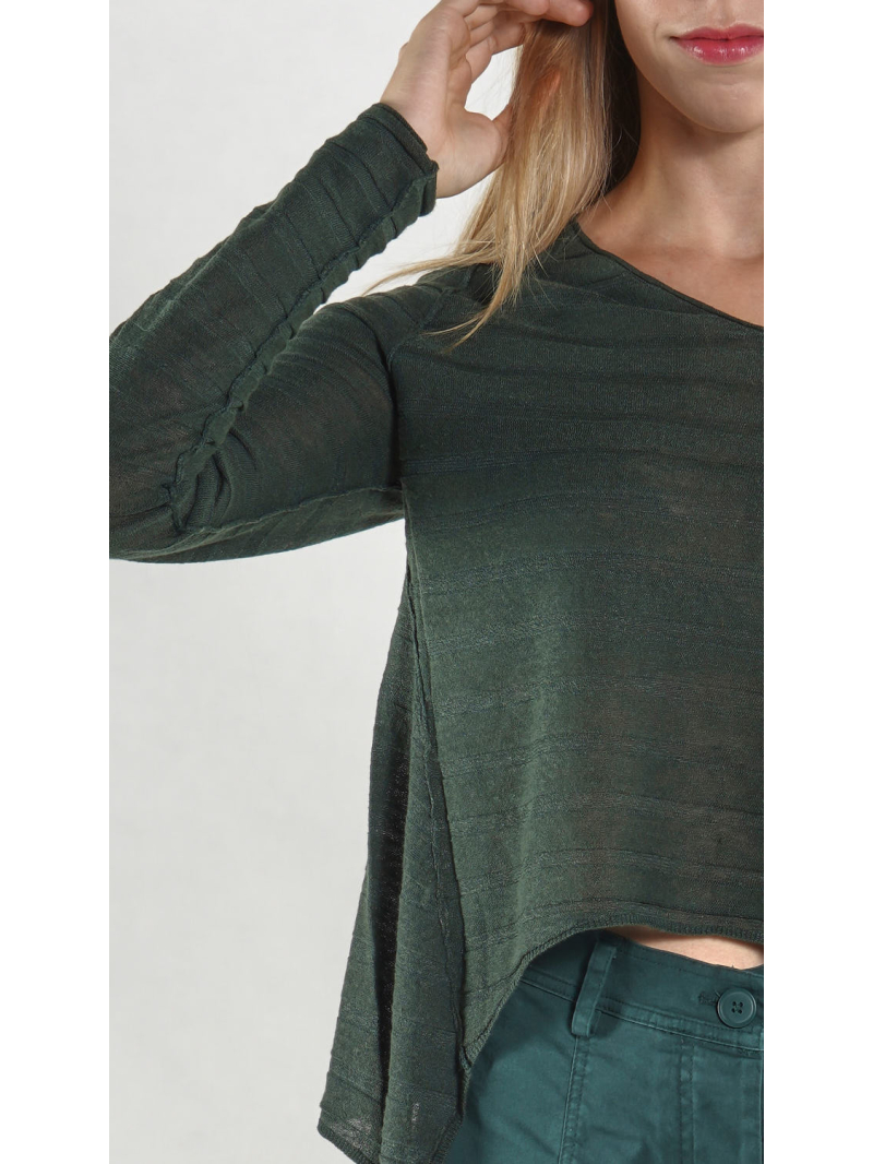 Rundholz Black Label - Kurzer Leinen Strick Pullover - 1263270701