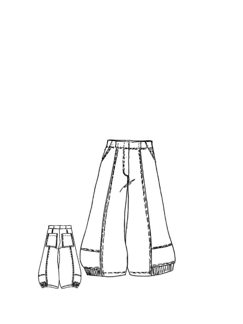 Rundholz Black Label - Weite Viskose mix Hose - 1263280107