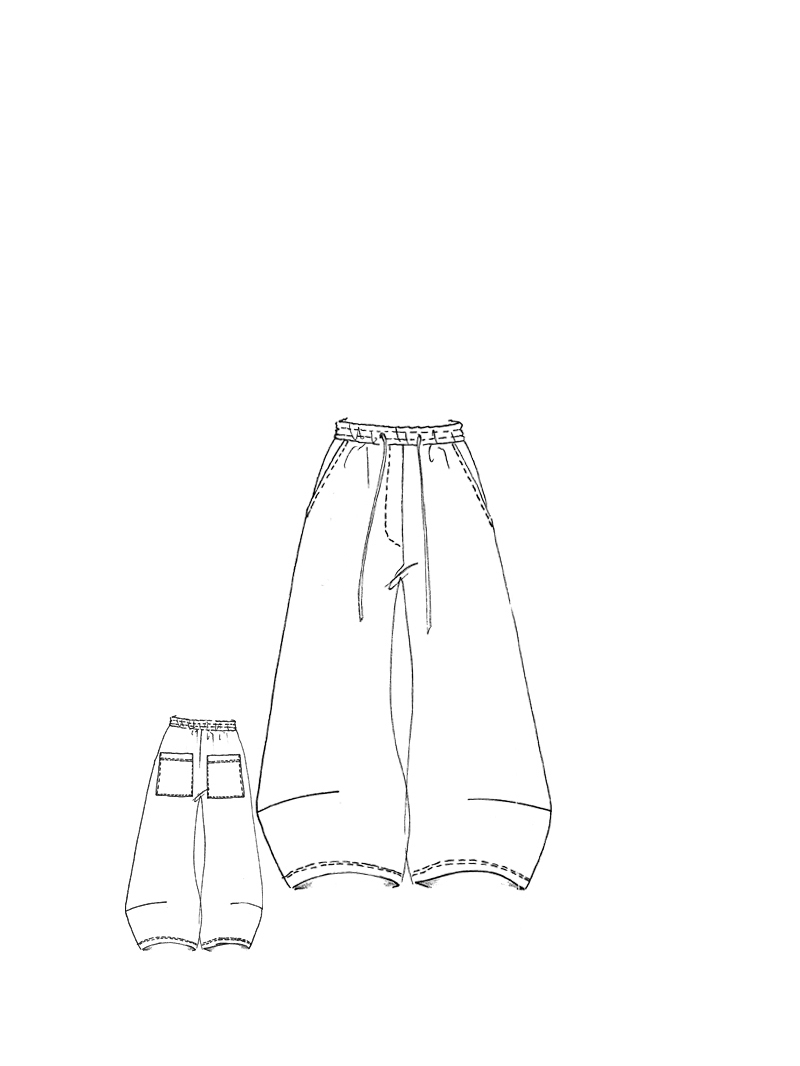 Rundholz Black Label - Weite French Terry Hose - 1263290119