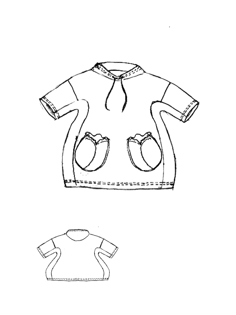 Rundholz Black Label - Ballonförmiges French Terry Shirt - 1263290518