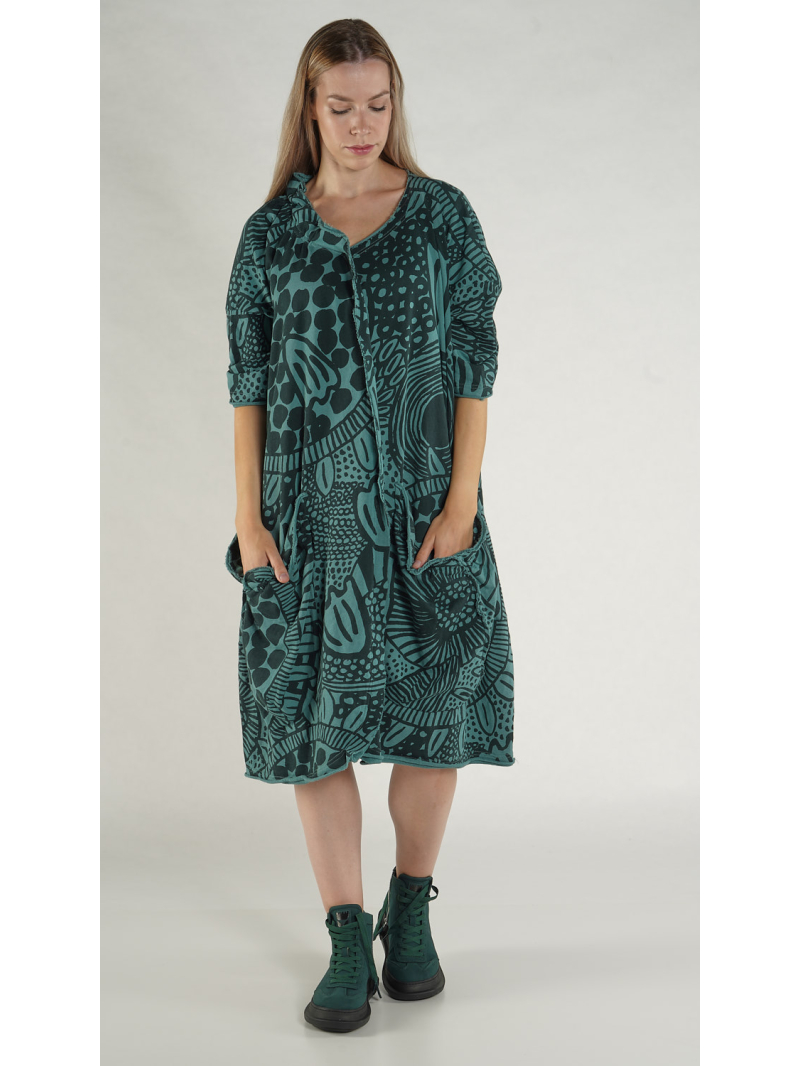 Rundholz Black Label - Ballonförmiges French Terry Kleid - 1263290914