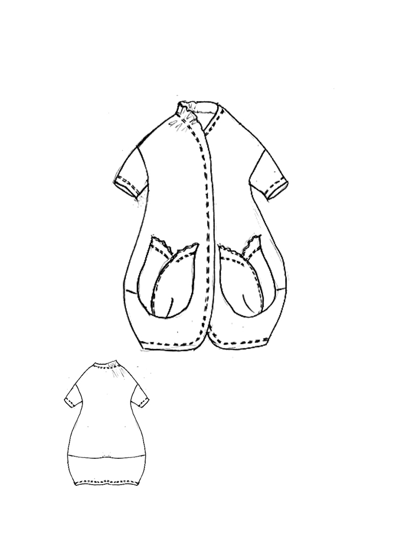 Rundholz Black Label - Ballonförmiges French Terry Kleid - 1263290914