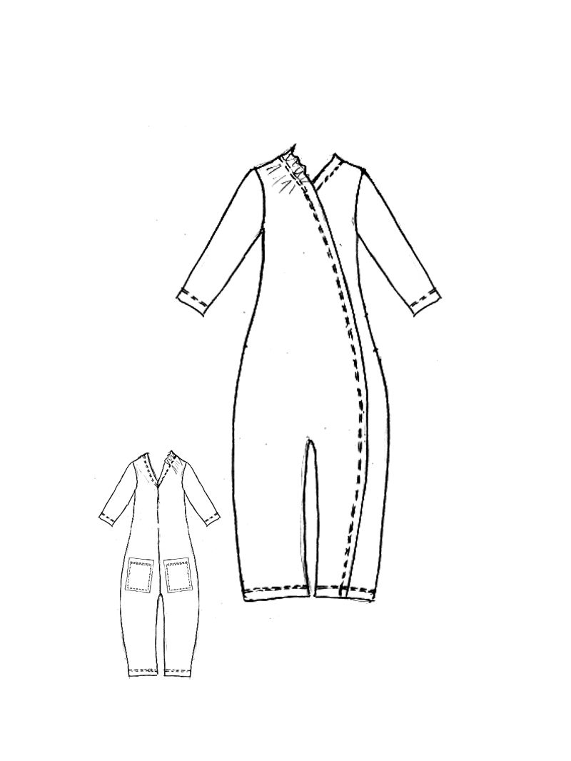 Rundholz Black Label - Langärmeliger French Terry Overall - 1263291316