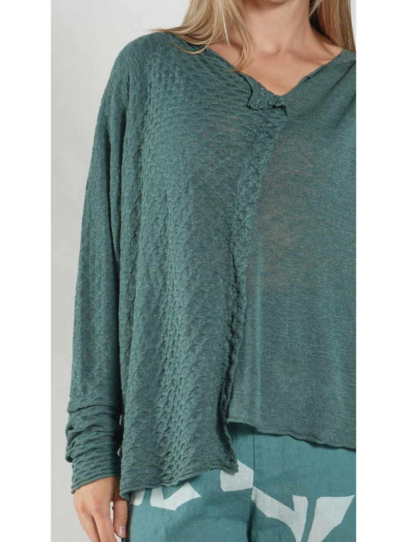 Rundholz Black Label - Ausgestellter Viskose Strick Pullover - 1263300702