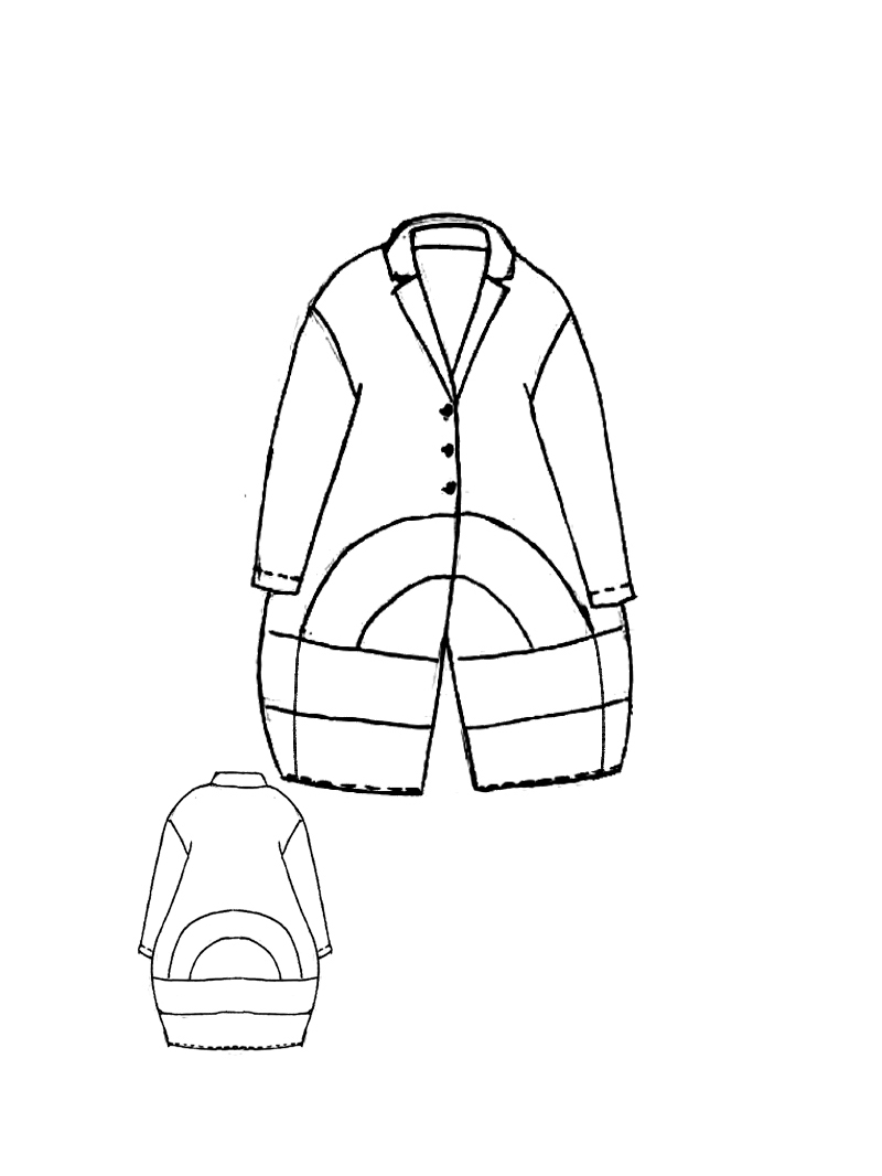 Rundholz Black Label - Oversized Mantel mit Teilungsnähten - 1263351203