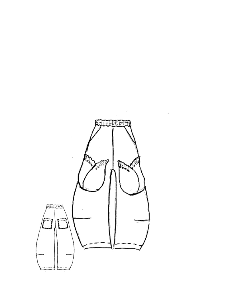 Rundholz Black Label - Ballonförmige Popeline Hose - 1263400101