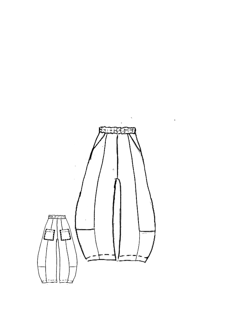 Rundholz Black Label - Sehr weite Popeline Hose - 1263400107