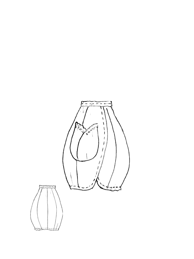 Rundholz Black Label - Asymmetrischer Popeline Rock - 1263400302