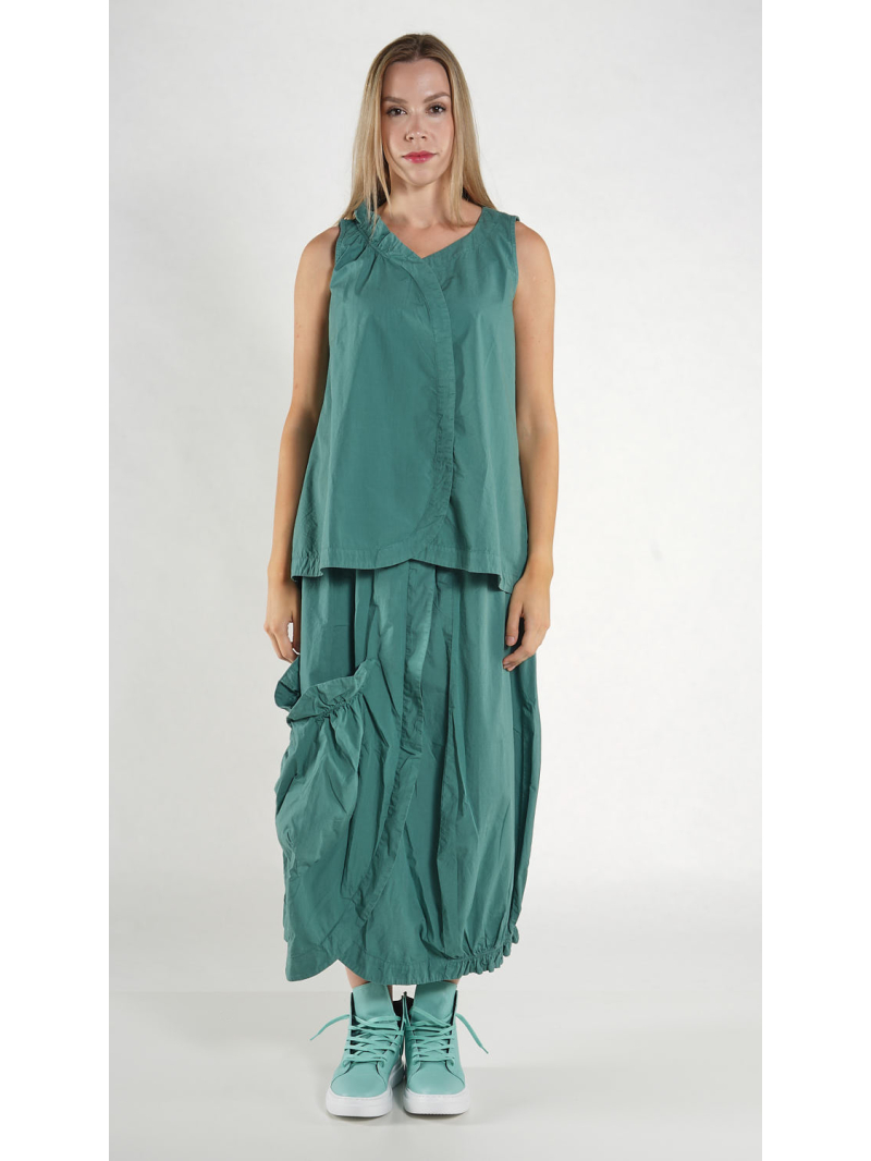 Rundholz Black Label - Popeline Top mit Tulpentaschen Hinten - 1263400804